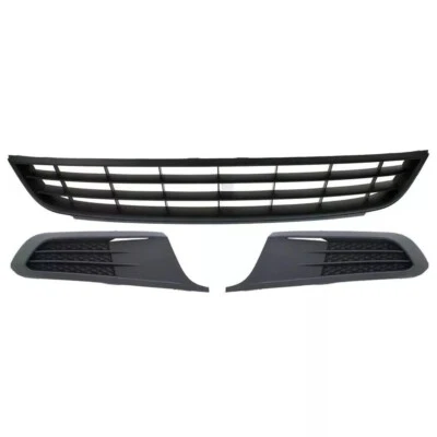 New Front Bumper Lower Grille & Fog Lamp Covers For 11-14 Volkswagen Jetta 3P Foto 1 de 4