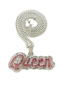 Colgante Reina Nicki Minaj CON 3mm 18" Collar Cadena Cubana - Imagen 1 de 5
