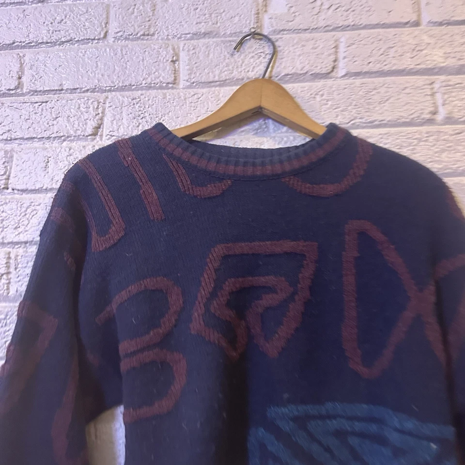 Marconi 3D Textured Knit Sweater Mens L Multicolor Acrylic Wool Made in Italy - Image 1 of 3