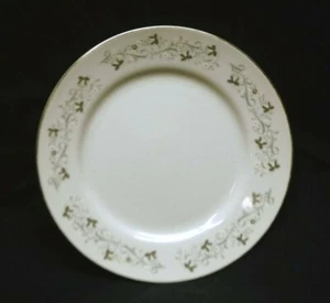 Moon Mist 3000 Fine China of Japan 7-1/2" Salad Plate Gray White Scrolls Flowers - Picture 1 of 5