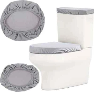 2pcs Toilet Lid Cover and Toilet Tank Lid Cover Universal Toilet Top Cover B - Picture 1 of 5