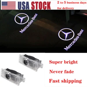 New 2 HD LED Door Light Laser Projector for Mercedes-Benz CLS C218 CLA C117 - Picture 1 of 10