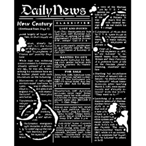 Stamperia COFFEE AND CHOCOLATE - DAILY NEWS - MEDIA STENCIL - 20CM X 25CM - Picture 1 of 1