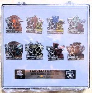 SPILLE LAS VEGAS RAIDERS STAGIONE INAUGURALE 2020, SIGILLATE, MAI APERTE, rare set - Foto 1 di 7