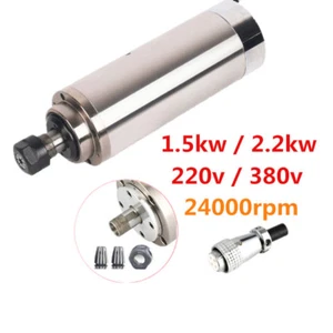 1.5/2.2KW Water-cooled Spindle Motor 220/380V 400Hz 24000rpm for CNC Machining - Picture 1 of 10
