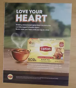 Bolsas de té Lipton "Ama tu corazón" 2023 anuncio impreso - Imagen 1 de 1