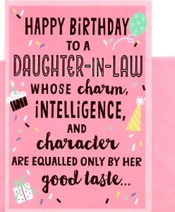 Funny Happy Birthday Daughter-In-Law Good Taste Charm Smart Hallmark Card