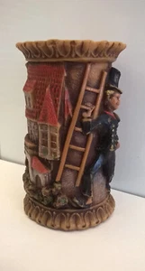 Vintage Wax Candle Woodcut Style Gunter Kerzen ? Germany Rare Chimney Sweep READ - Picture 1 of 15