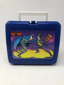 DC Comics Batman vs Joker Blue Lunchbox Thermos Brand - Vintage 1982 - Used - Picture 1 of 13