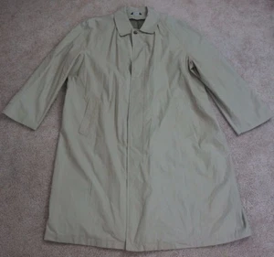 Jos A Bank Men's Beige Long Trench Coat Size 46R - Picture 1 of 10