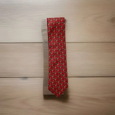 Corbata Richel Roja Temática Ecuestre 100% Seda Hecha a Mano para Hombre Hecha en España Foto 1 de 4