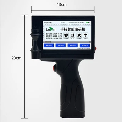 DE Handheld Inkjet Printer Touch Screen Date Logo Label QR Bar Code Laser Coder - Bild 1 von 4