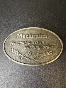 Vintage 1981 Mechanics Belt Buckle – “Get Your Parts in Working Order” – Capt. - Picture 1 of 7
