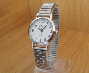 Reloj pulsera expansor de acero plateado cuarzo ravel analógico fácil de leer para dama L3 - Imagen 1 de 5