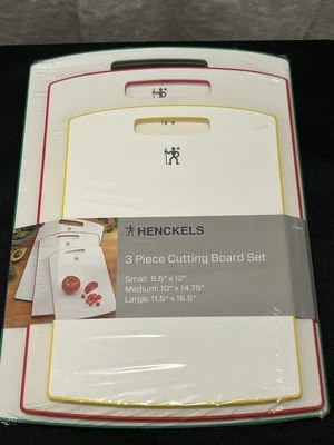 Henckels 3-pc Plastic Cutting Board Set, Multi color Trim - Image 1 of 4