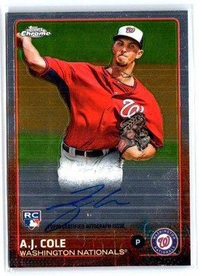 2015 Topps Chrome #AR-AC A.J. Cole Autographed Rookies - Image 1 of 2