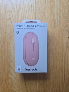 Logitech Pebble Mouse 2 M350s Slim Bluetooth Wireless Mouse - Rose - Photo 1/3