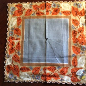 Vintage Taschentuch, neu, Damen Taschentuch, Blätter. - Bild 1 von 8