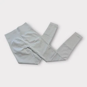 Leggings Mujer Talla Pequeña Gris Claro Acanalados Largo Completo Atletismo Informal - Imagen 1 de 6