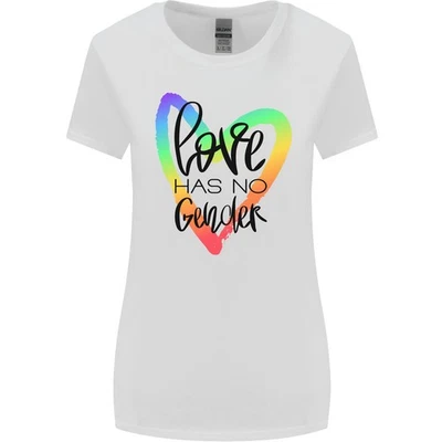 LGBT Love Has No Gender Gay Pride Day Womens Wider Cut T-Shirt - Image 1 of 4