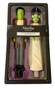 Martha Stewart Halloween Frankenstein y Novia Velas Cónicas Boda Oscura 11" - Imagen 1 de 7