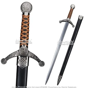"Espada larga celta de 40,5"" escocesa irlandesa galesa medieval acero inoxidable sin afilar" - Imagen 1 de 5