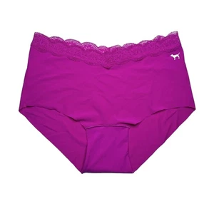 Victoria's Secret PINK No Show Seamless Boyshort Lace Trim Panty Size Medium - Picture 1 of 3