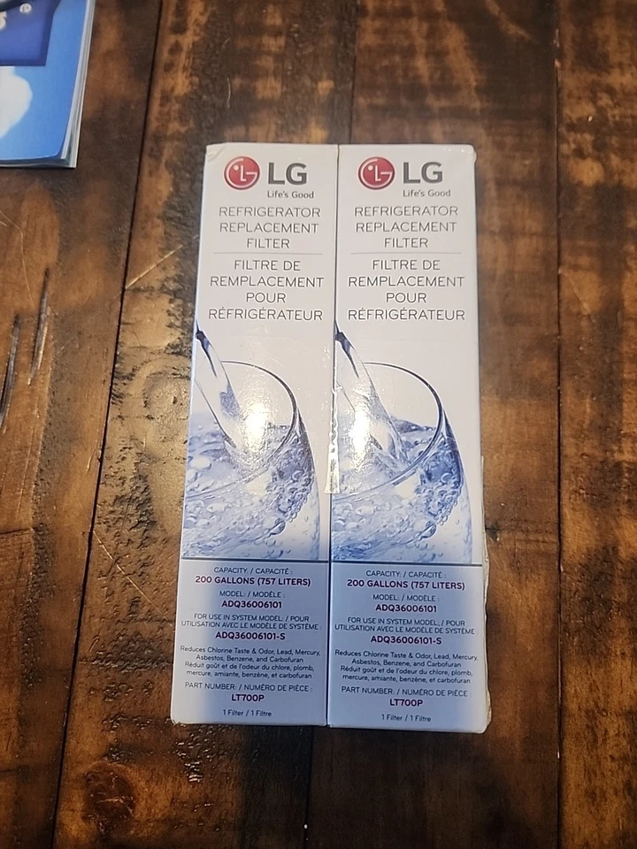 LG LT700P (ADQ36006101) 6 Month Refrigerator Water Filter | 2 Pack | New Fs - Image 1 of 1