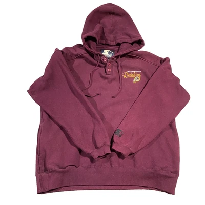 Raro suéter con capucha de los Washington Redskins Starter 3 botones vintage talla XL bordado Foto 1 de 4