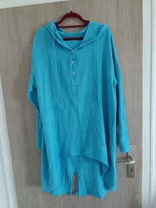 Lange Bluse/Tunika in gr.46 mit Kapuze - Bild 1 von 6