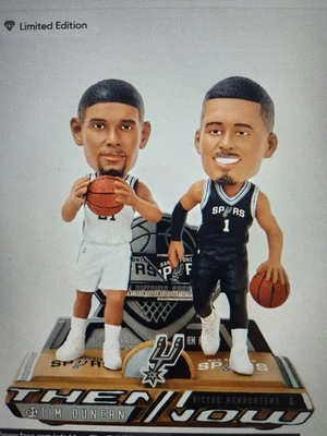 Tim Duncan & Victor Wembanyama Spurs 'Then and Now' Bobblehead #/144 🔥 🔥  - Изображение 1 из 4
