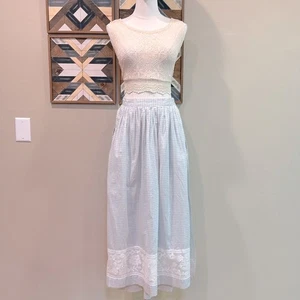 Ralph Lauren Country Vintage Cotton Lace Skirt size 8 - Picture 1 of 12
