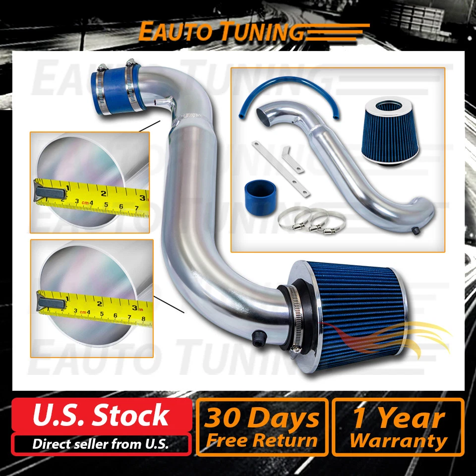 Kit de admisión de aire Ram corta + filtro AZUL para 91-99 Saturn serie S SC2/SL2/SW2 DOHC Foto 1 de 4