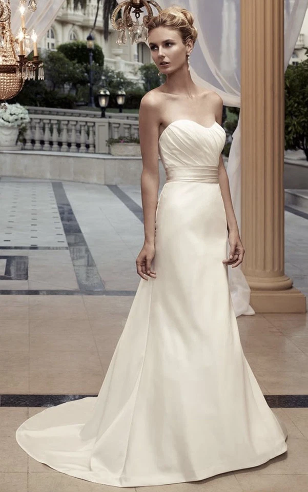 Vestido de noiva Casablanca tamanho 10 gravata de seda - Imagem 1 de 4