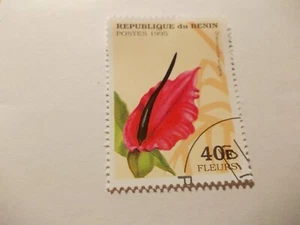 Francobollo: Serie Fiori: 40F, Republique du Benin, Postes 1995, Fleurs - Foto 1 di 1