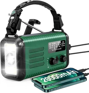 Brand New, Unopened Emergency Weather Radio - 20Ah NOAA/AM/FM, Solar, Hand Crank - Picture 1 of 11