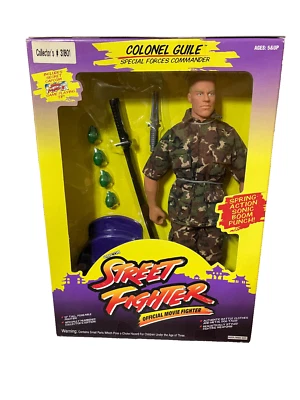 Street Fighter 1993 Colonel Guile Movie Fighter 12” Action Figure Hasbro Capcom - Image 1 of 4