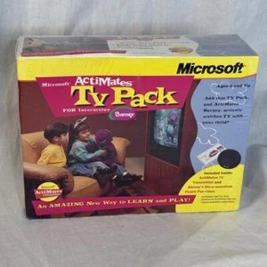 Rzadki vintage pakiet telewizyjny Microsoft ActiMates do interaktywnego Barney zapieczętowany - Zdjęcie 1 z 4