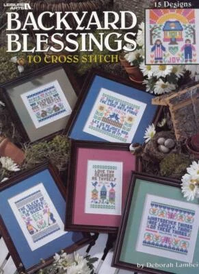 LEISURE ARTS BACKYARD BLESSINGS 15 CROSS STITCH DESIGNS OOP - Image 1 of 3