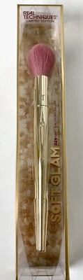 Real Techniques Soft Glam Gold Pink Finishing Brush Powder/Contour LE 029 NIB - Image 1 of 3