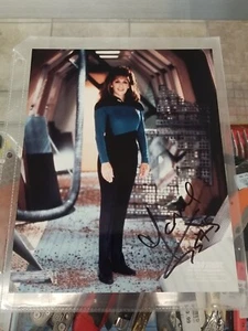 Counselor Deanna Troi Star Trek Marina Sirtis AUTOGRAPHED 8x10 Picture 1998 RARE - Picture 1 of 9
