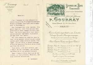 Paris XIX ème 89 Rue Petit - Belle Entête Secteur du Bois & Boulangerie de 1899 - Imagen 1 de 1