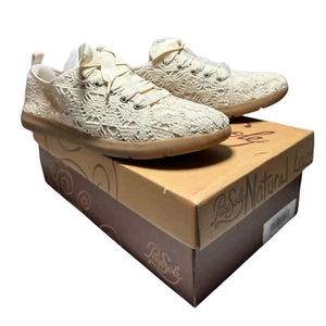 PureSole Imily Sneakers Natural Lace Crochet Women's Size 8.5 M NEW in Box - Picture 1 of 6