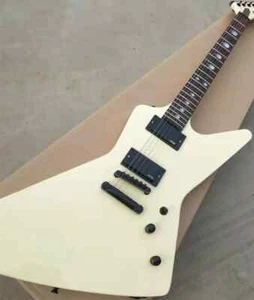 James Hetfield White Explorer Electric Guitar Fingerboard Inlay Black Hardware - Picture 1 of 5
