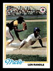 1978 Topps #544 Len Randle New York Mets Vintage Baseball Card