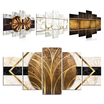 Abstrakt Design Braun Schwarz VLIES LEINWAND DEKO BILDER XXL WANDBILD WOHNZIMMER - Bild 1 von 3