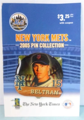New York Mets CARLOS BELTRAN #15 Photo Pin from NY TIMES 2005 Collection - Image 1 of 4
