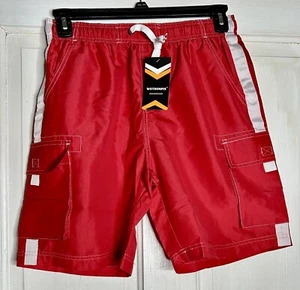 MAGCOMSEN Men Swim Trunks Medium Mesh Liner 4 Pockets Quick Dry Beachwear Swimui - Picture 1 of 8