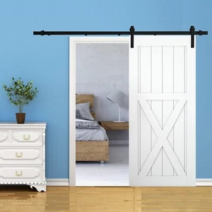 Sliding Barn Door Hardware Track Set 1.5/1.83/2/2.44/3M Roller Kit - Picture 1 of 51