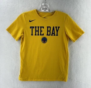 NIKE "THE BAY" GOLDEN STATE WARRIORS Youth T-SHIRT SIZE M BLACK / YELLOW - Picture 1 of 12